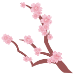桜の枝(縦)