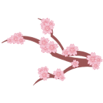 桜の枝(横)