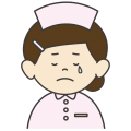 泣く女性看護師