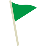 緑色の旗（フラッグ）
