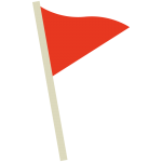 赤色の旗（フラッグ）