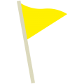 黄色の旗（フラッグ）