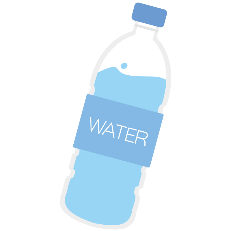 水が入ったペットボトル フリーイラスト素材のぴくらいく 商用利用可能です