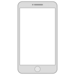 白いスマートフォン