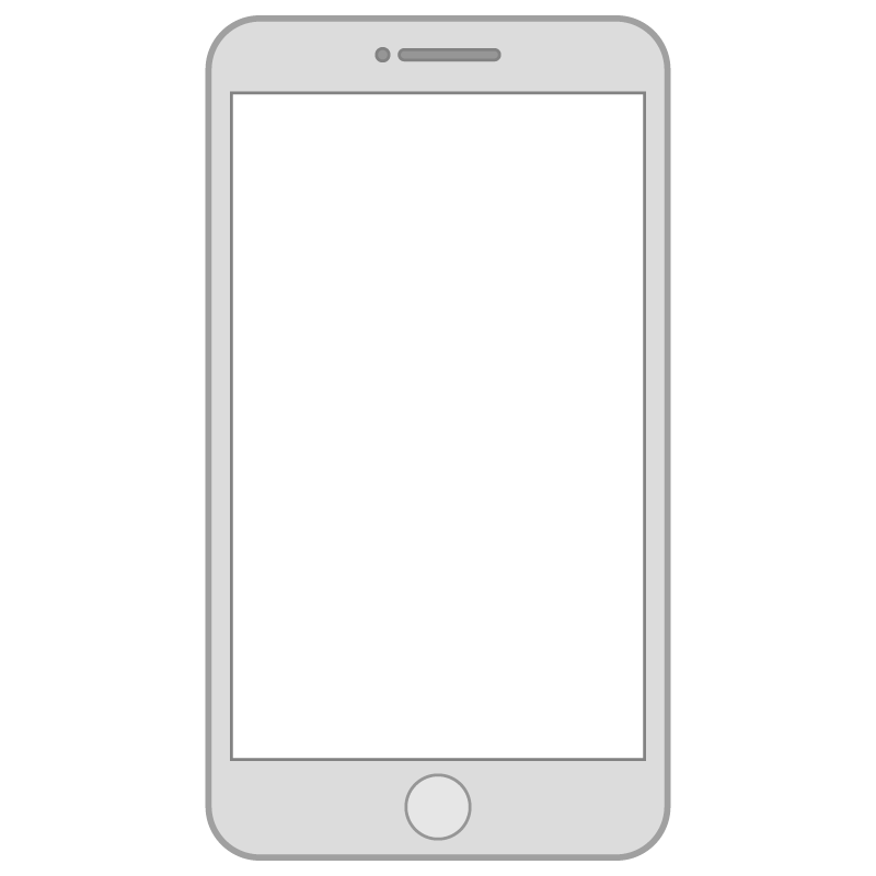 白いスマートフォン フリーイラスト素材のぴくらいく 商用利用可能です