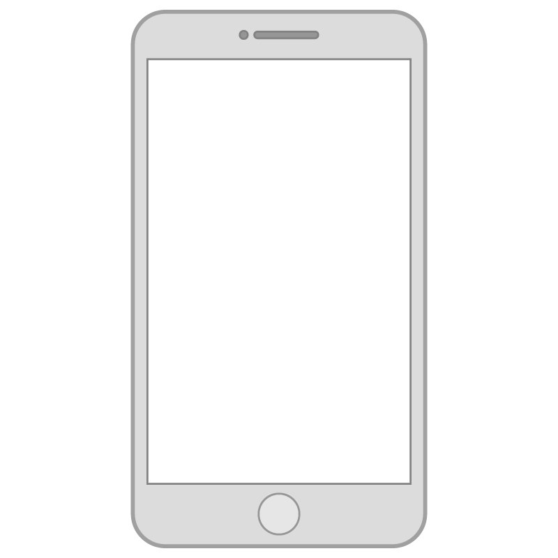 白いスマートフォン | フリーイラスト素材のぴくらいく｜無料ダウンロード可能です