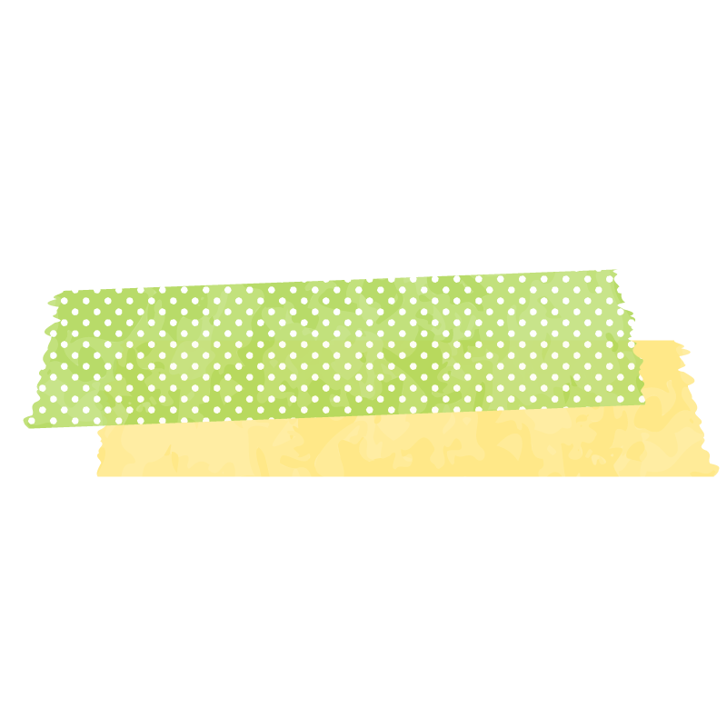 マスキングテープ（黄緑と黄色） | フリーイラスト素材のぴくらいく