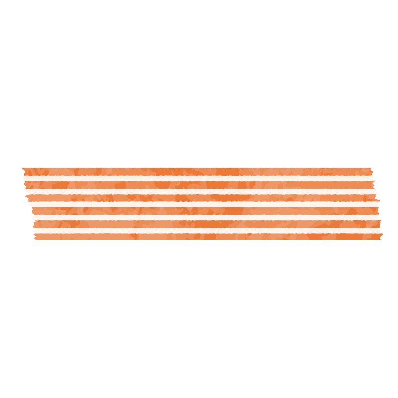 マスキングテープ（オレンジ） | フリーイラスト素材のぴくらいく