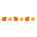 オレンジのライン（輪切り）