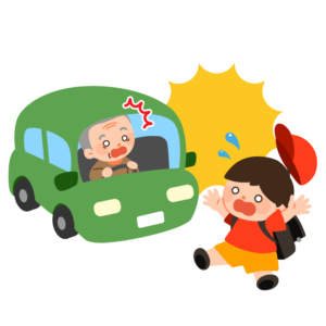 高齢者ドライバーと子供の事故