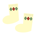 アーガイル柄の靴下（白）