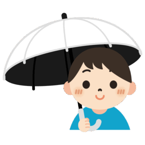 日傘をさしている人（男性）