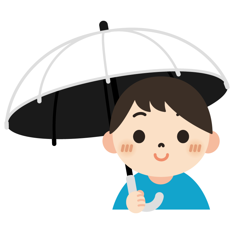日傘をさしている人（男性）