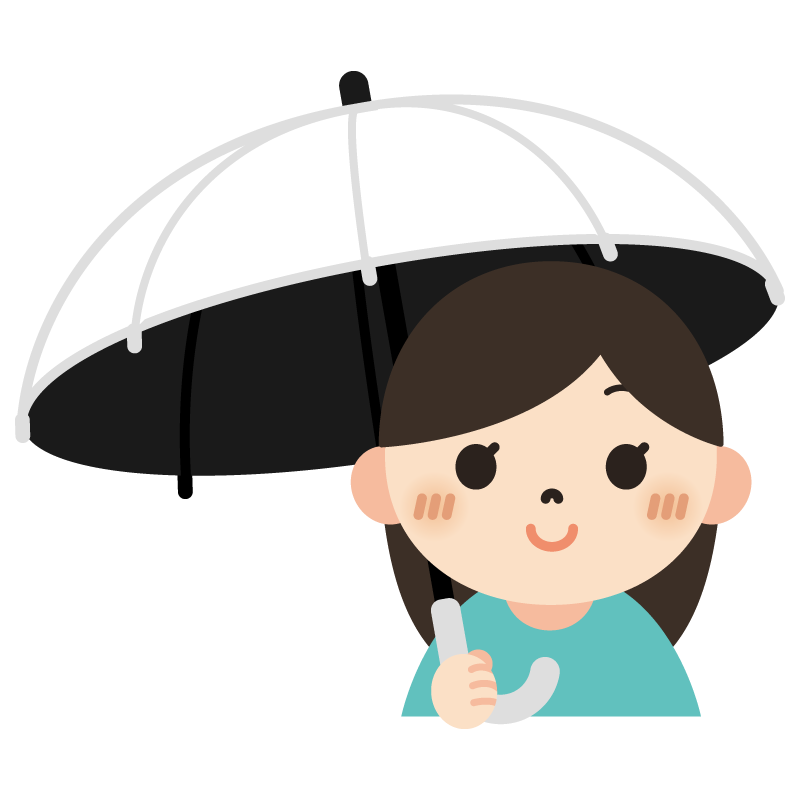 日傘をさしている人（女性）